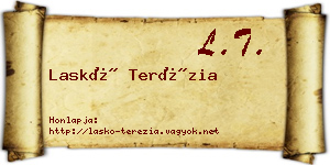 Laskó Terézia névjegykártya